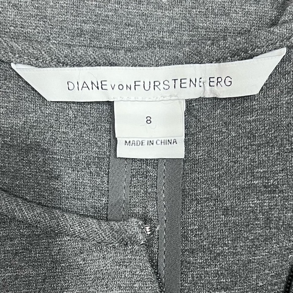 Diane Von Furstenburg Slate Grey Mesh Colorblock Havana Dress - Picture 9 of 10